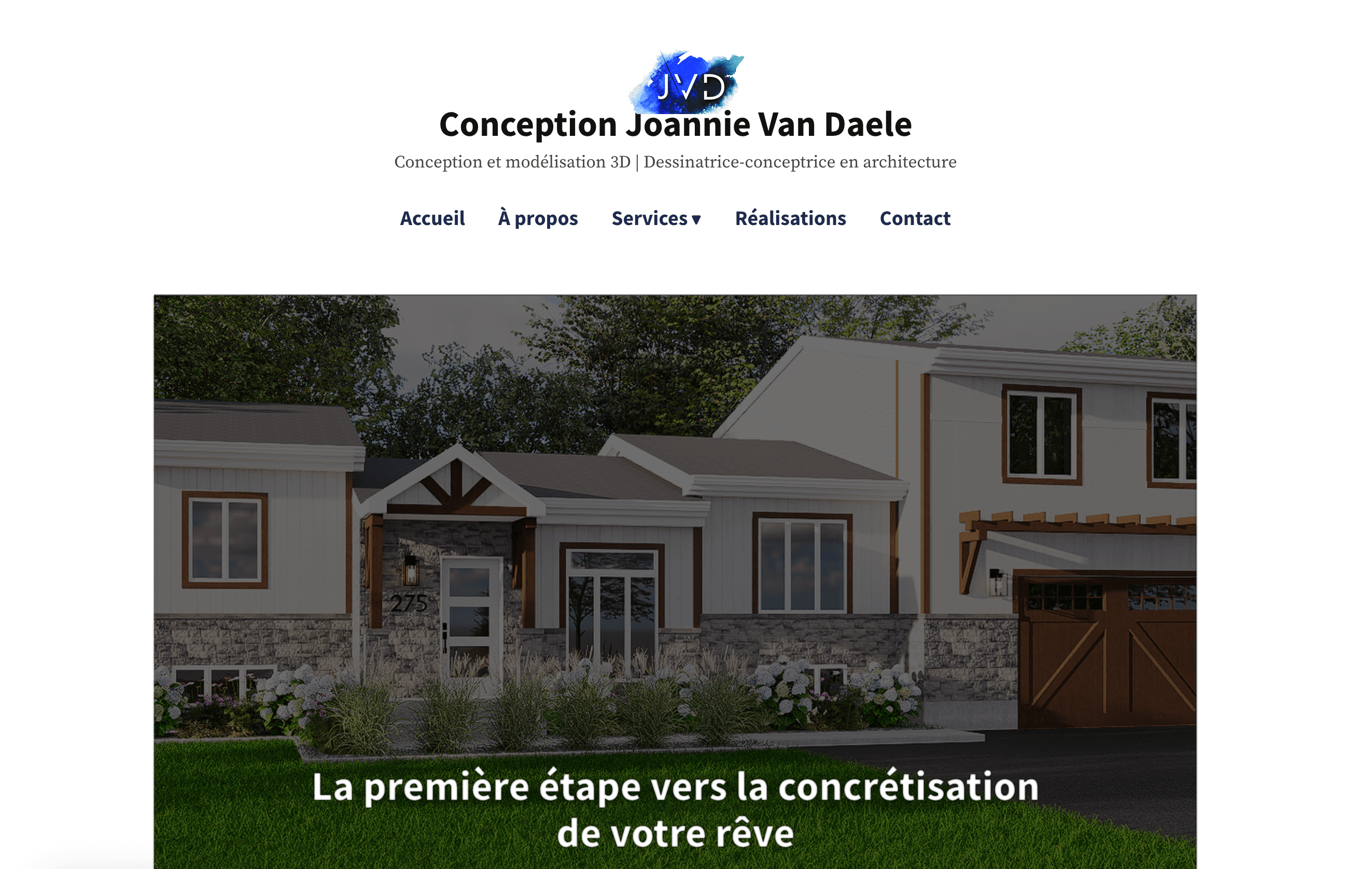 Ancien site Conception Joannie Van Daele